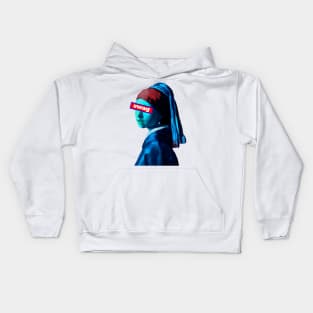 girl with a pearl earring Kids Hoodie